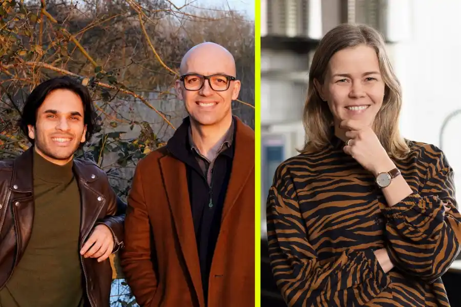 Elaniti-grundarna Utkarsh Vaidya och Scott Jarrett, tillsammans med Rosemari Herrero på Pinc. Foto: Pressbilder.