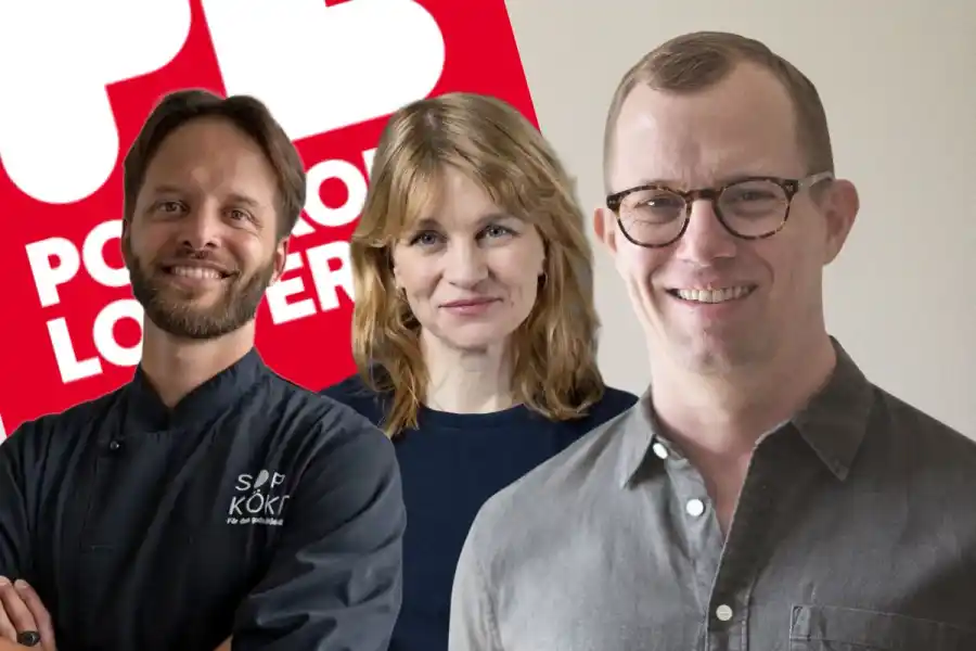 Filip Lundin, Sopköket, Hanna Saurén, Imperfect Industries och Andreas Eriksson, Postkodlotteriets stiftelse. Foto: pressbilder.