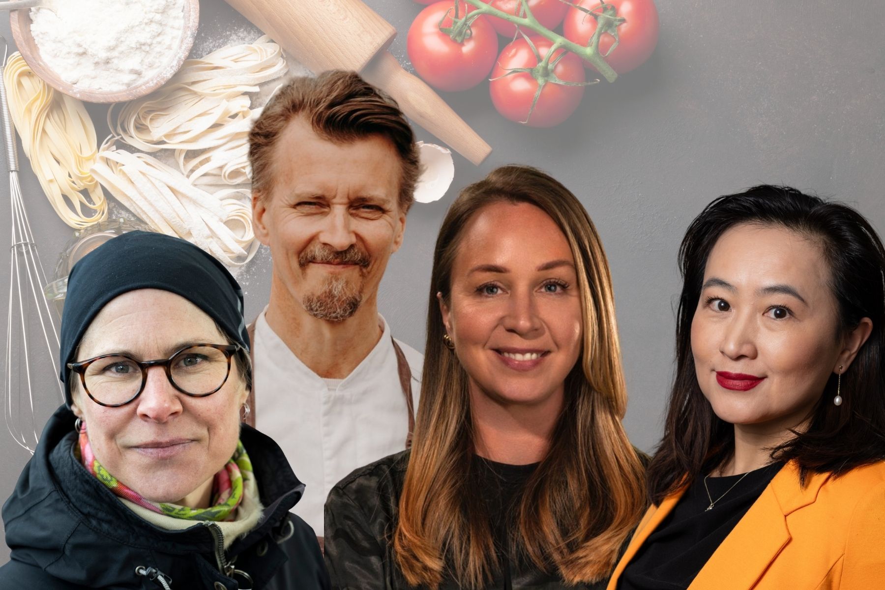 Johanna Sandahl, Paul Svensson, Daniella Illerbrand och Jenny Berthling. Foto: Pressbilder / Canva (montage).