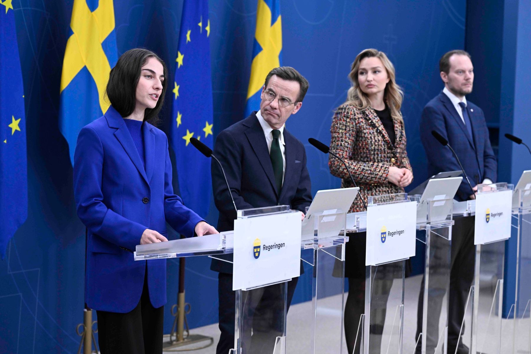 Regeringen och SD presenterar sin klimathandlingsplan. Foto: Jessica Gow/TT