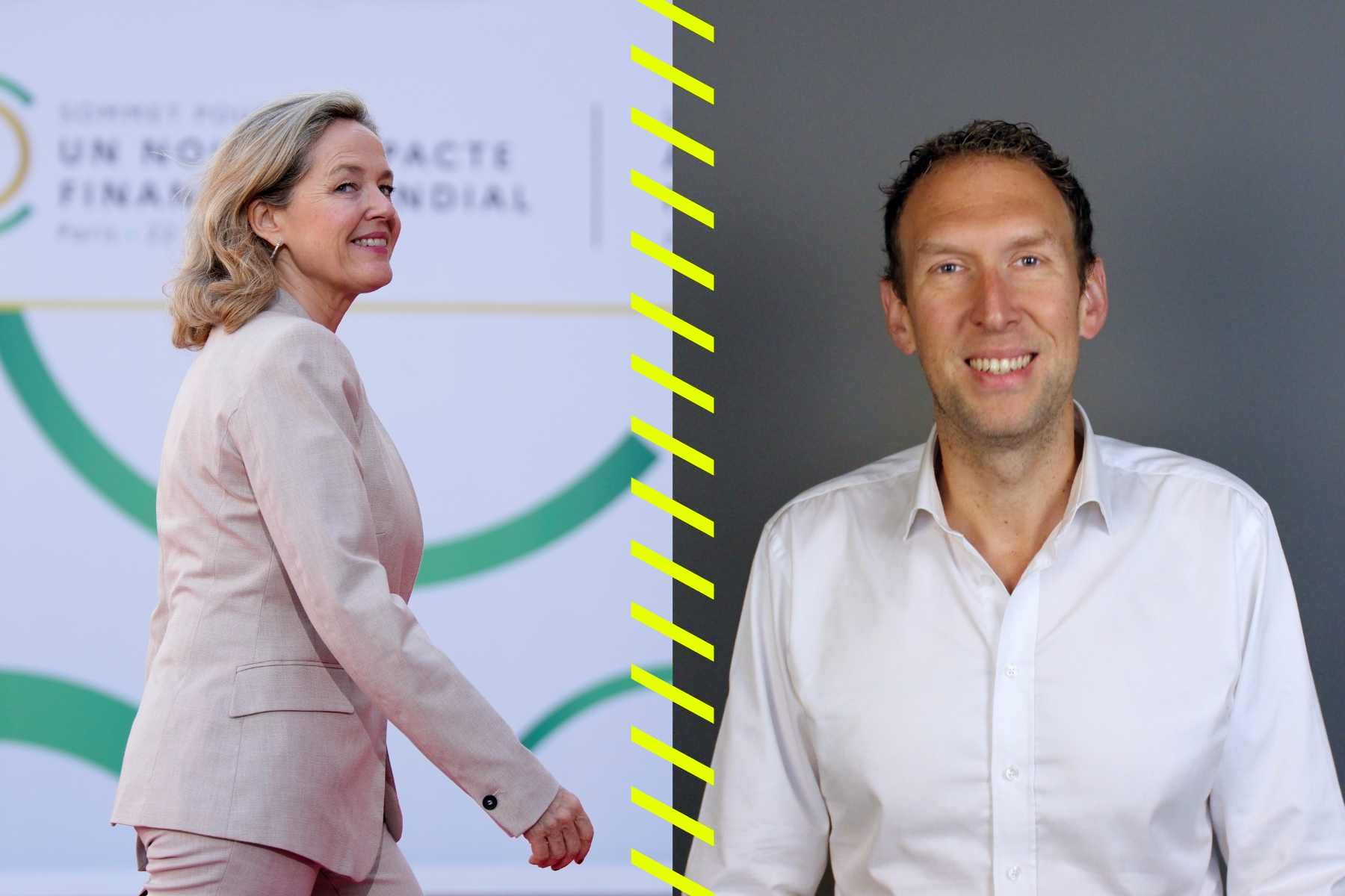 Nadia Calviño, chef för Europeiska investeringsbanken (foto: TT/AP), och Jacob Stedman (foto: pressbild).