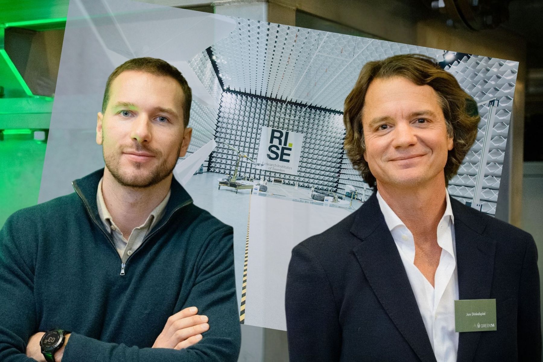 Adam Podgorski och Jan Dinkelspiel, grundare av Green14. Foto: Pressbild (montage).