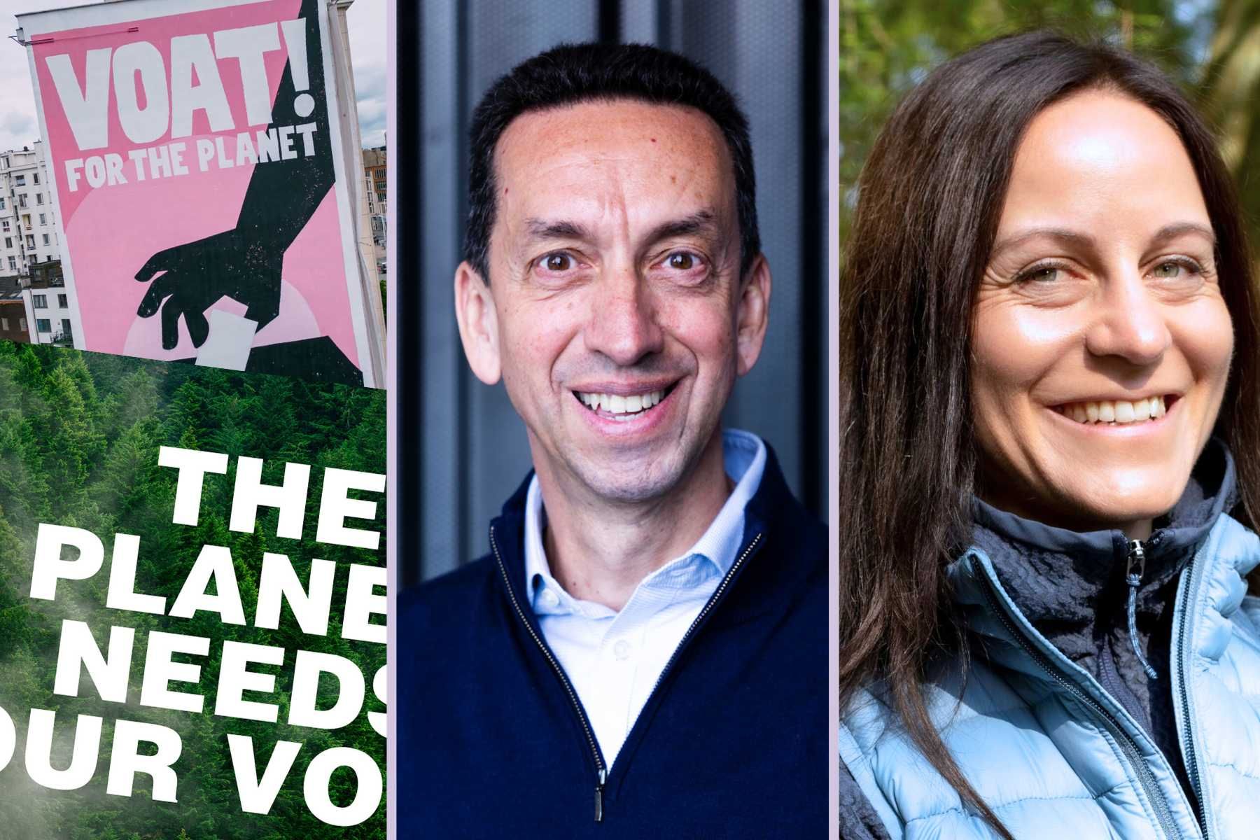 Oatlys vd Jean-Christophe Flatin och Nina Hajikhanian, general manager på Patagonia. Pressbilder.