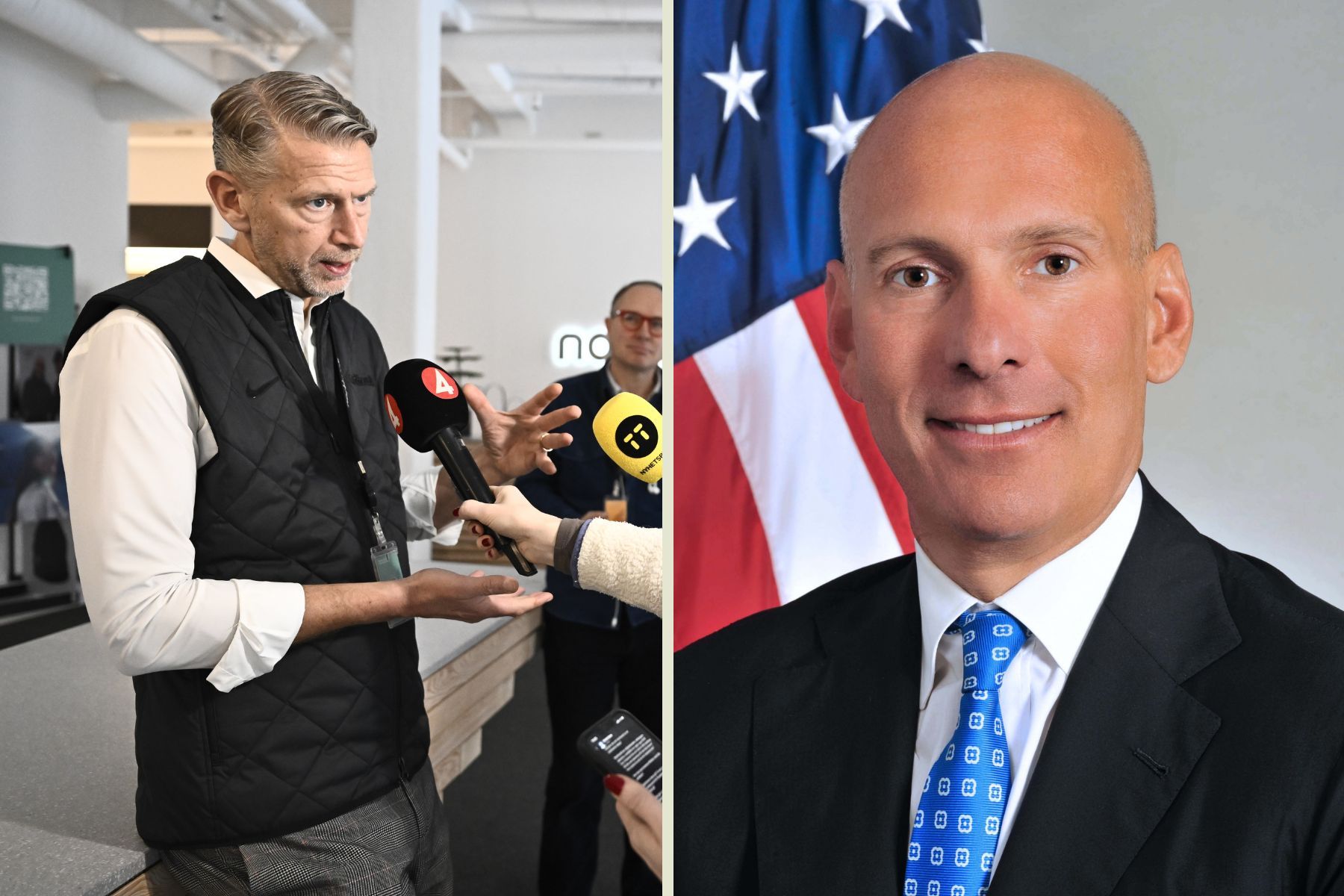 Peter Carlsson och Stefan Selig. Foto: Christine Olsson / TT, och Wikipedia.