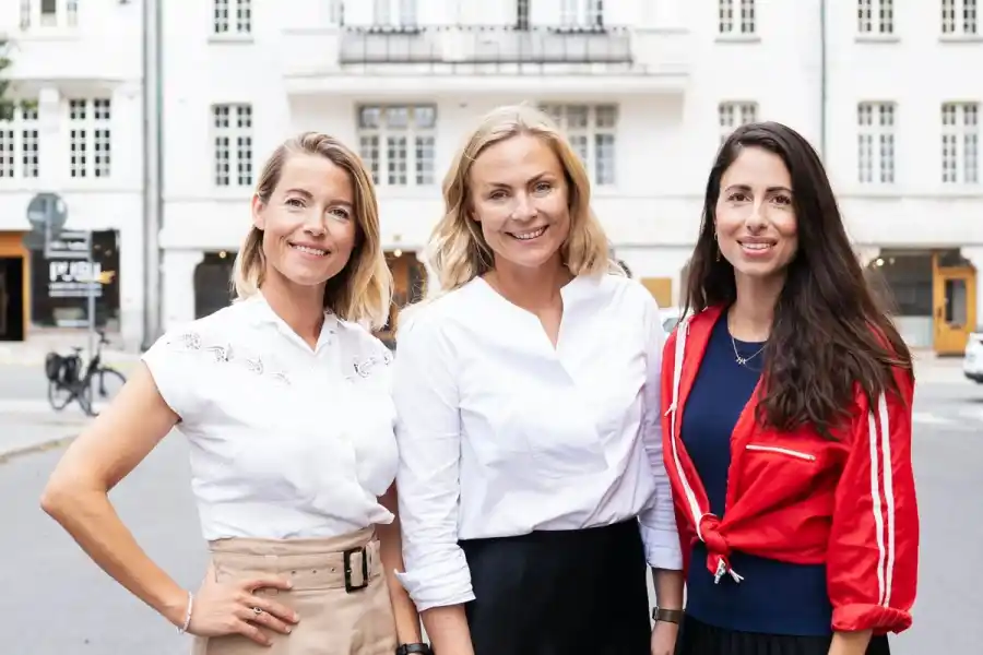 Sara Wimmercranz, Lisen Oliw och Susanne Najafi på Backing Minds. Presbild.