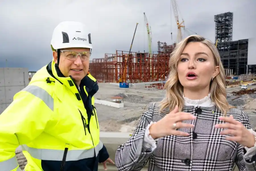 Henrik Henriksson, vd för Stegra, Ebba Busch (KD), energiminister. Foto: TT.