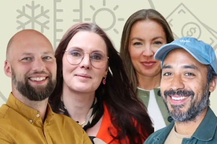 Jonatan Tops och Manolo Obaya på Connect. Grundarna Ulrika Tornerefelt och Anna Engman. Foto: Pressbilder