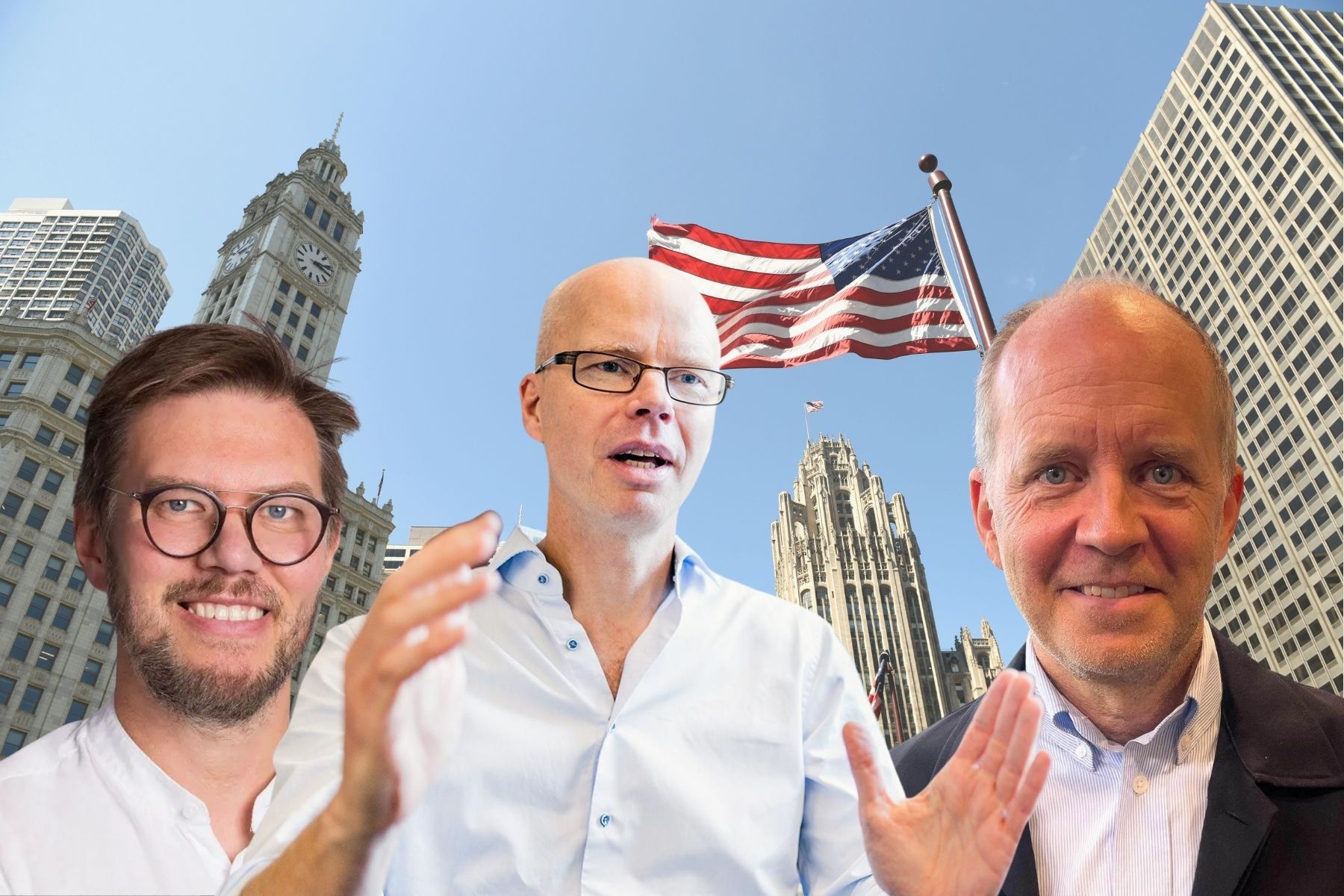 Tor Espen Steinvik (Skye), Sverker Janson (RISE) och Thomas Ekman (6GAI). Foto: Pressbilder/Esbjörn Guwallius. Montage.