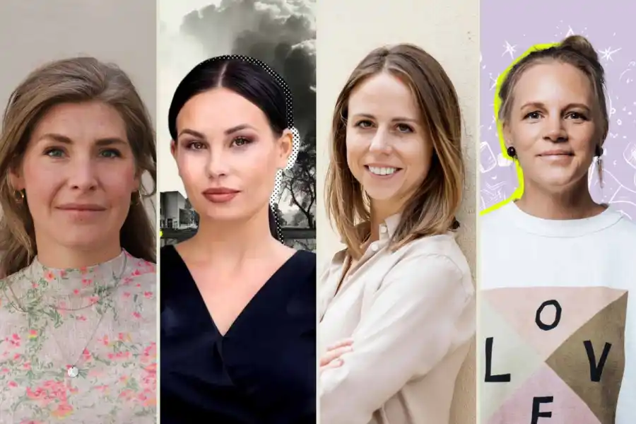 Elina Åkerlind (foto Elin Tornblad), Emelina Seppänen, Sofia Brandt (foto Elin Tornblad) och Jenny Holmquist.
