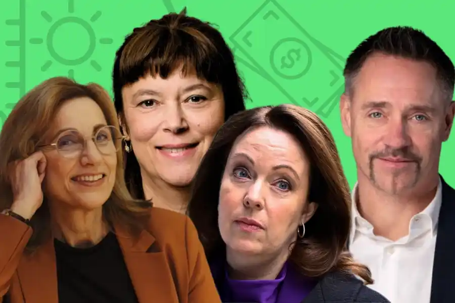 Anita Aspegren, Anna Borg, Tünde Fülöp och Johnny Sjöström tar plats i IVA. Foto: Pressbild/TT. Montage.