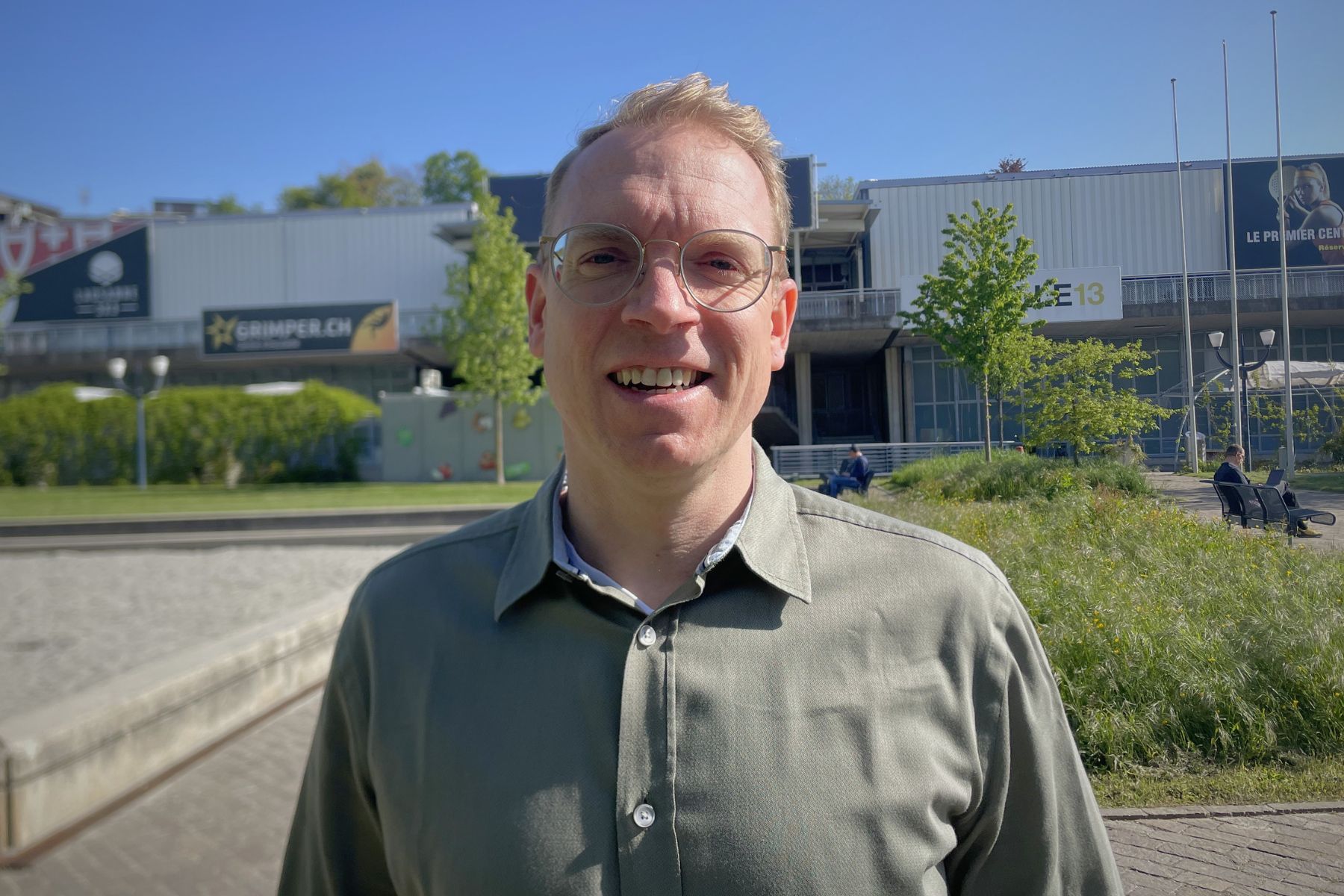 Jona Ide, investor at Oetker Collection, on the sidelines of HackSummit 2026, Lausanne, Switzerland. Credit: Siôn Geschwindt