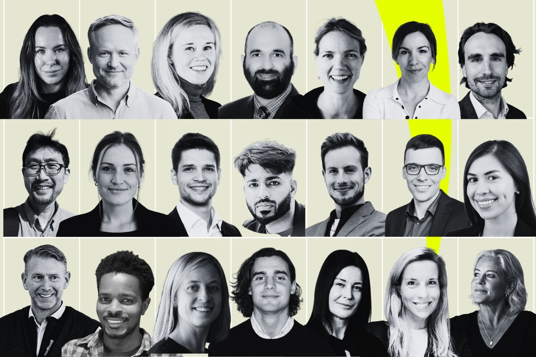 Northvolt-talanger i urval. Foto: Pressbilder. Grafik: Impact Loop.