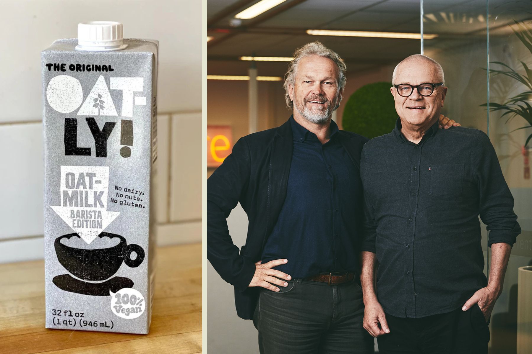 Oatly co-founders Björn and Rickard Öste. Press