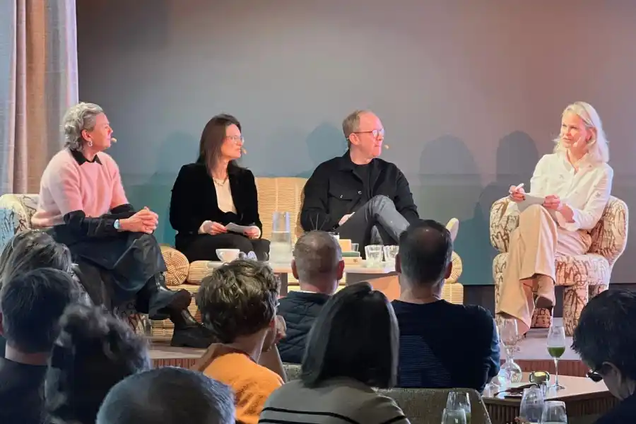 Karin Edström, Kristina Söderberg and Christer Bergquist at Impact Loop's panel moderated by Camilla Bergman. Photo: Diana Demin.
