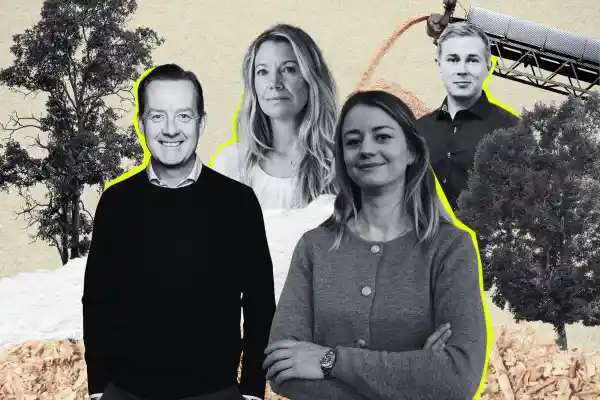 Fredrik Malmros, Lignin Industries, Malin Alpsten, Bright Day Graphene, Maria Karlsson, Bright Materia, Petri Oinonen, Ecohelix. Grafik av Impact Loop.