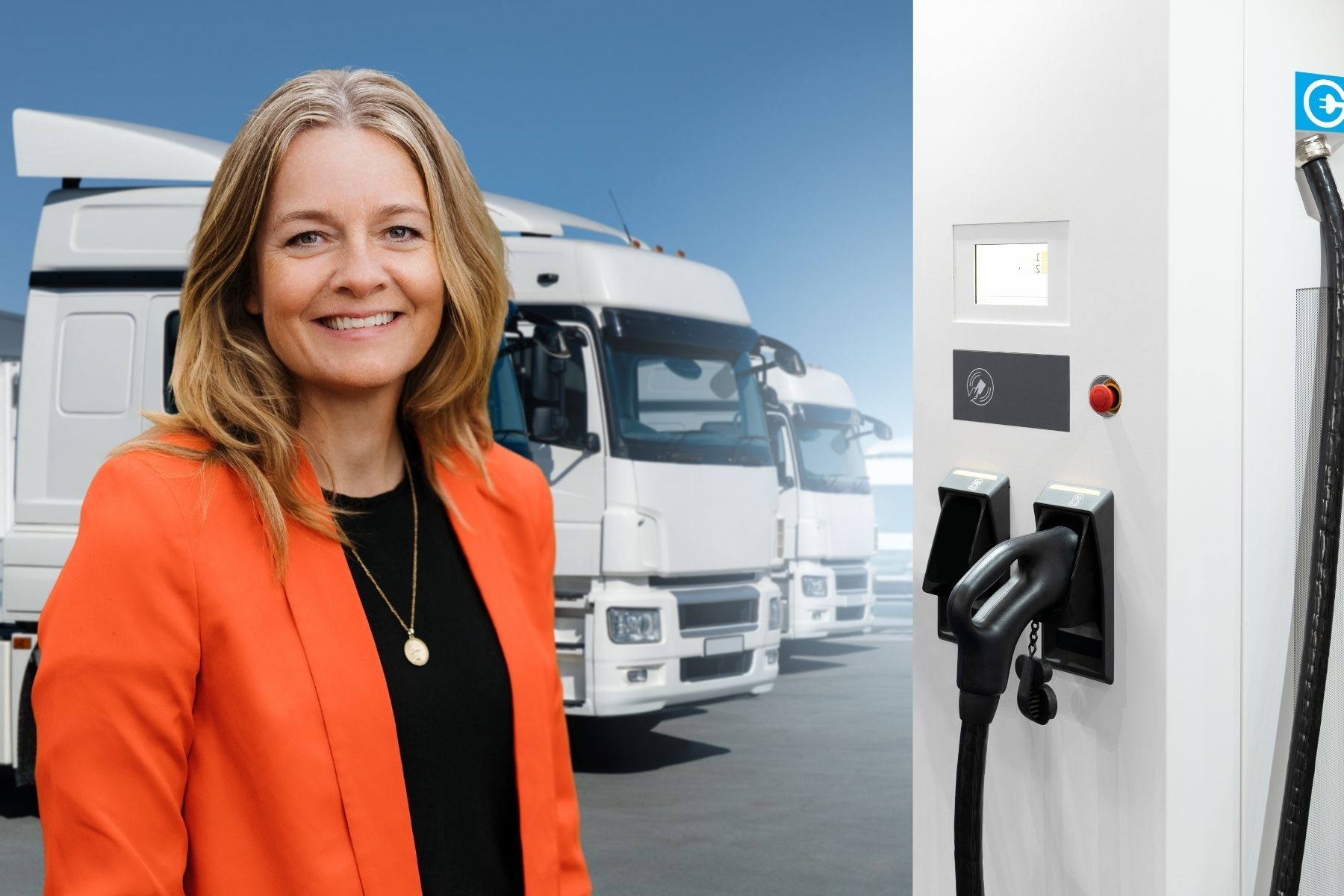 Jessica Alenius, vd Mobility Sweden. Foto: pressbild / Canva (montage)