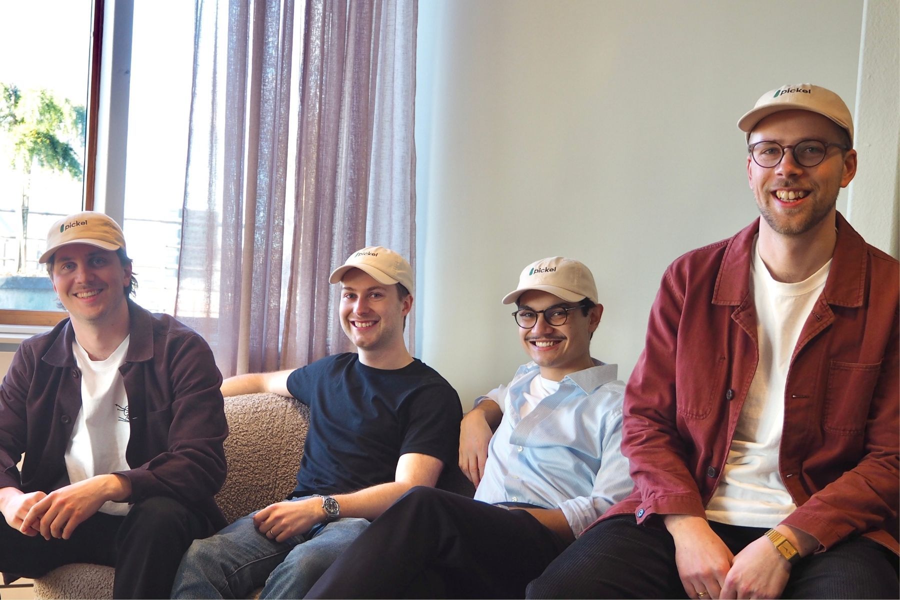 Teamet bakom Pickel AI. Hugo Cliffordsson, Christoffer Segerdahl, Gabriel Rosengren och Melker Veltman. Foto: Pressbild.