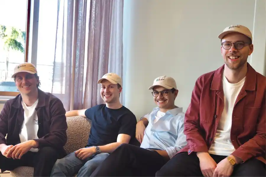 Teamet bakom Pickel AI. Hugo Cliffordsson, Christoffer Segerdahl, Gabriel Rosengren och Melker Veltman. Foto: Pressbild.