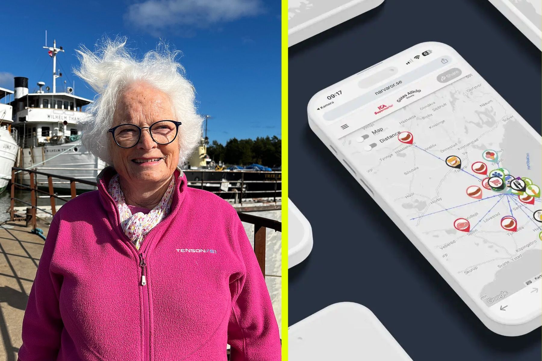 Britmari Brax och plattformen Närvaror. Foto: privat / pressbild.