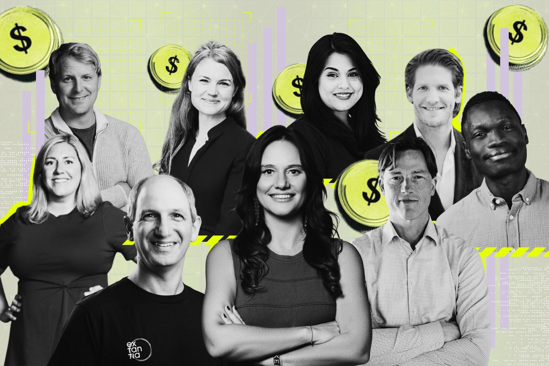 Some of the VCs featured in the article. Full names below. Credit: Press photos/Impact Loop design