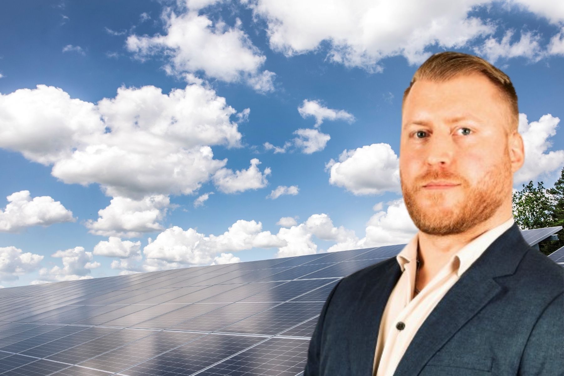 Erik Uddman på Soltech. Pressbild (montage).