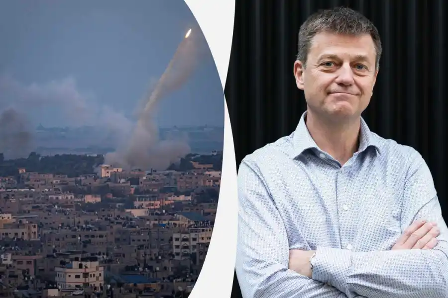 Fredrik Hånell på EIT Urban Mobility. Foto: press. Attack mot Israel. Foto: AP/Fatima Shbair.