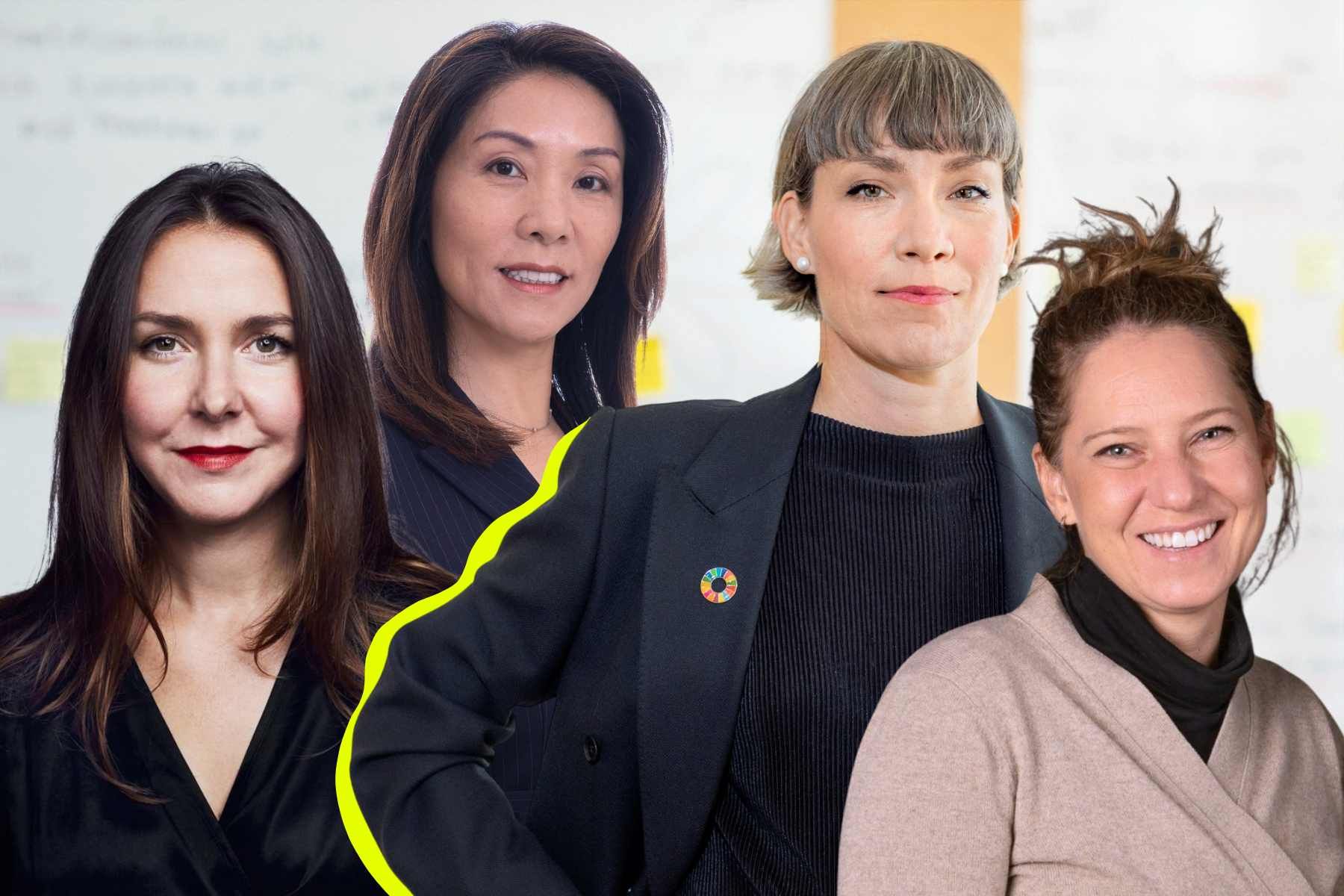 Planethons vd Charlotte Sundåker, Lacy Hubbard, president Elekta Foundation, Darja Isaksson, generaldirektör för Vinnova och Anna Altner, grundare av Yangi. Foto: pressbilder.