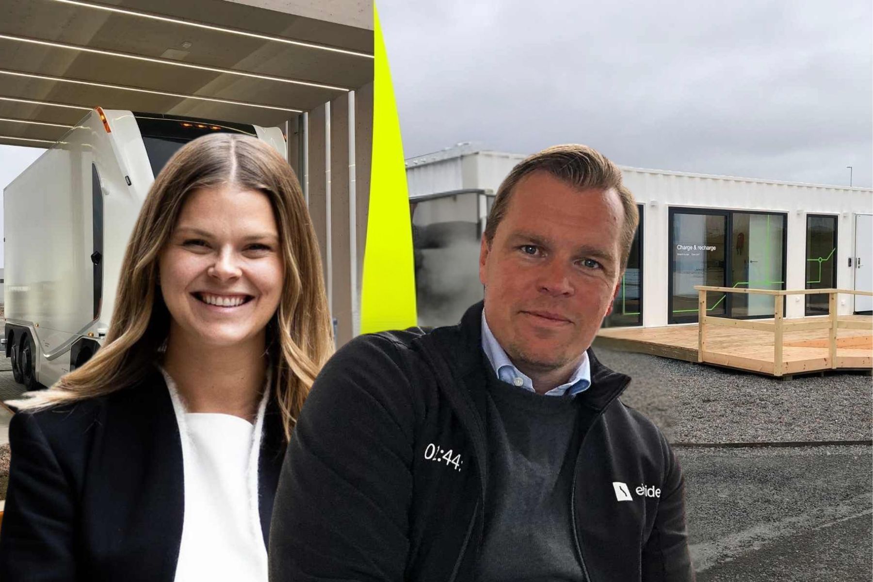 Linnea Kornehed Falck och Robert Falck på Einride. Foto: pressbilder.