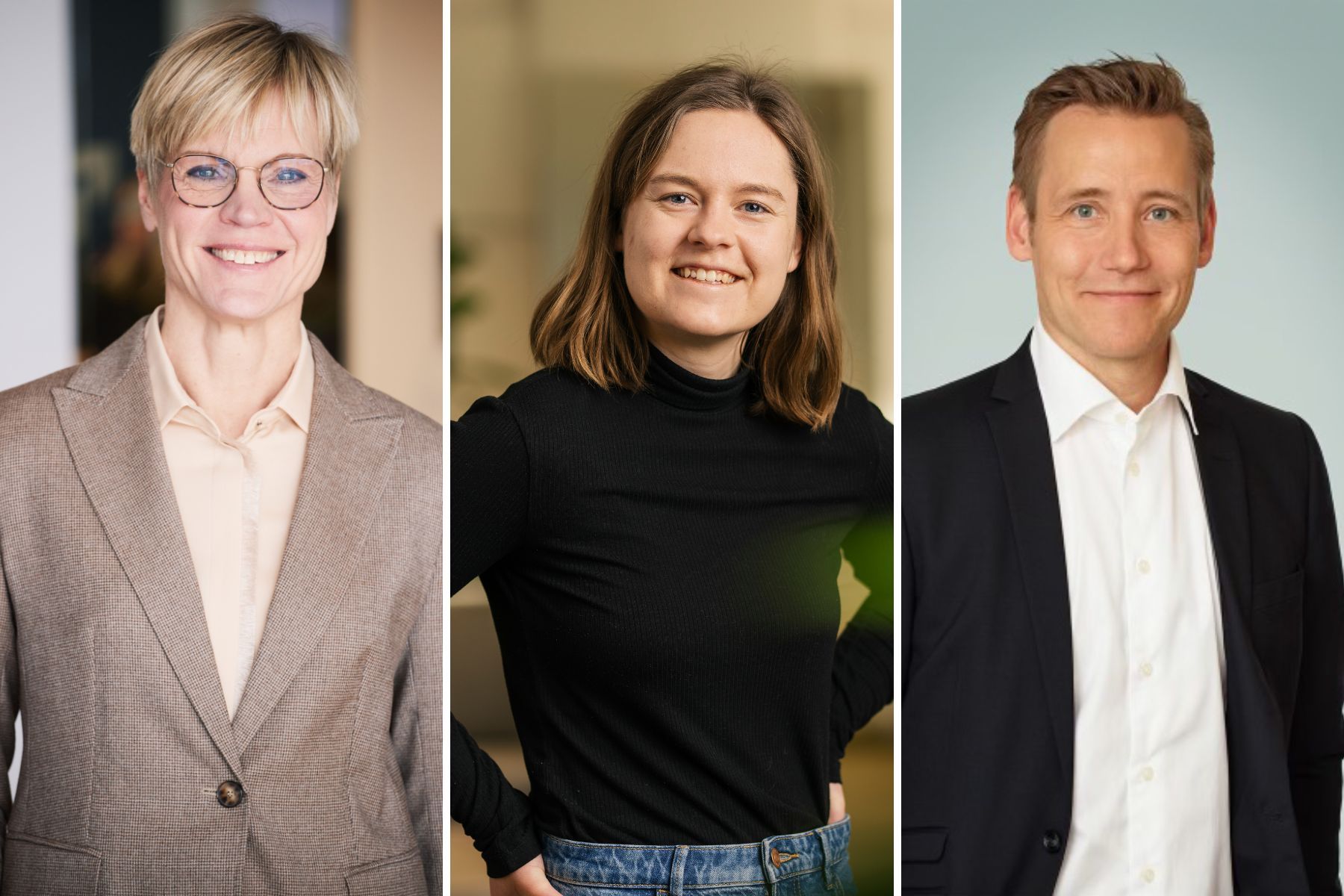 Elisabeth Backteman, generaldirektör på Tillväxtverket, Johanna Bergman, utvecklingschef på AI Sweden och Johan Löfvenholm, vd på Lindholmen Science Park. Foto: pressbilder.