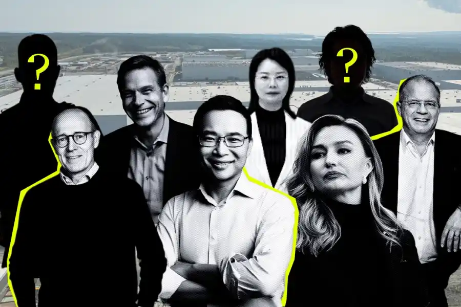 Harald Mix, Christian Levin, Lei Zhang, Liu Jingyu, Ebba Busch och Martin Lundstedt. Foto: Press/TT.