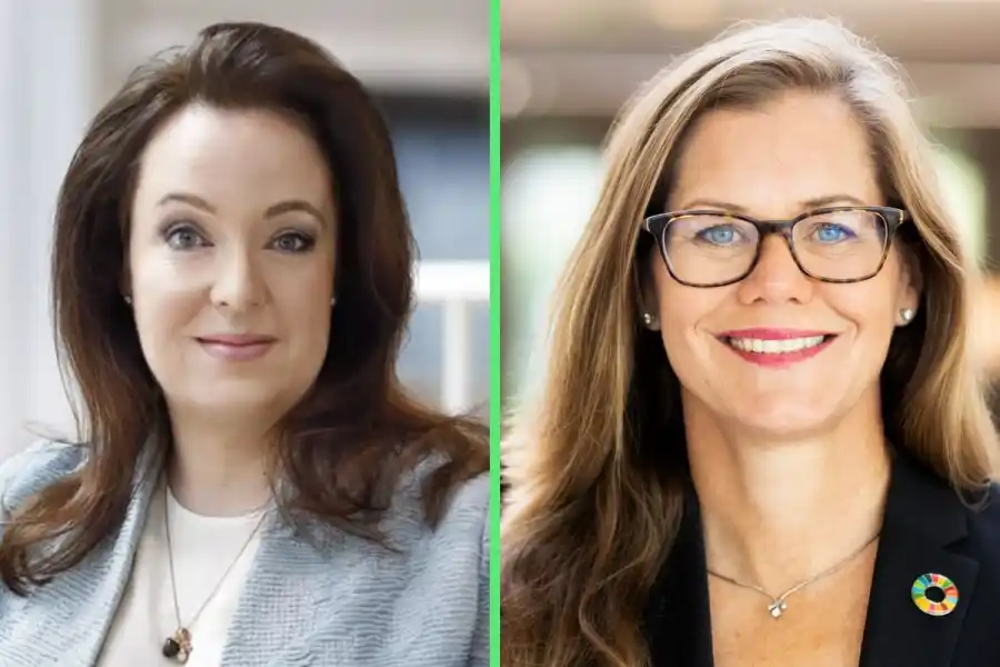 Anna Borg, vd på Vattenfall, och Ann-Louise Lökholm Klasson, vd på Sweco Sverige. Foto: Pressbild/Anna W Thorbjörnsson.