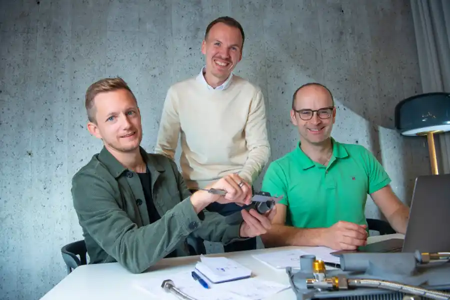 Henrik Hagman, Thomas Holmberg och Gustav Svensson på Enduce.