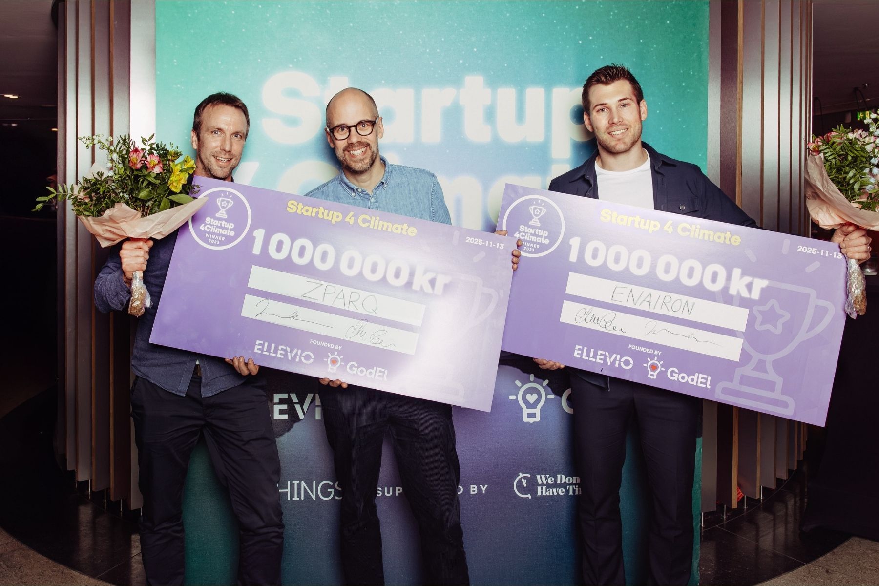 Zparq och Enairon tar hem åtets Startup 4 Climate-pris. Foto: Pressbild.