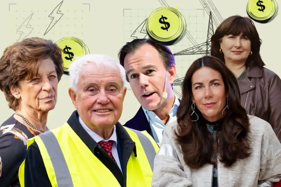 Antonia Ax:son Johnson, Dan Sten Olsson, Karl-Johan Persson, Caroline Berg och Jane Walerud. Foto: Pressbilder/TT. Grafik: Energy Loop.