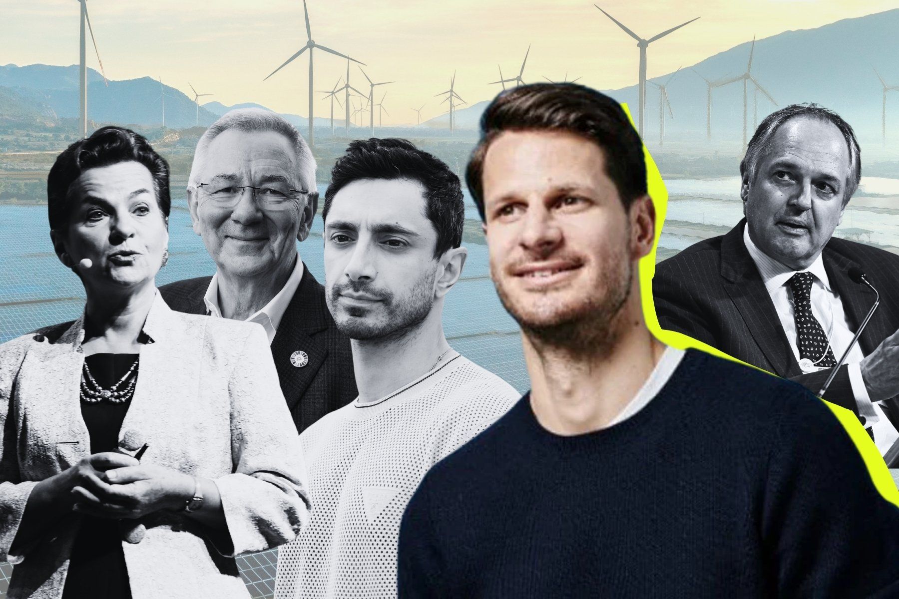 Ryan Kohn, who heads up Point Nine, with four of its prominent backers (names in the article). Image credit: Press photos/Impact Loop design