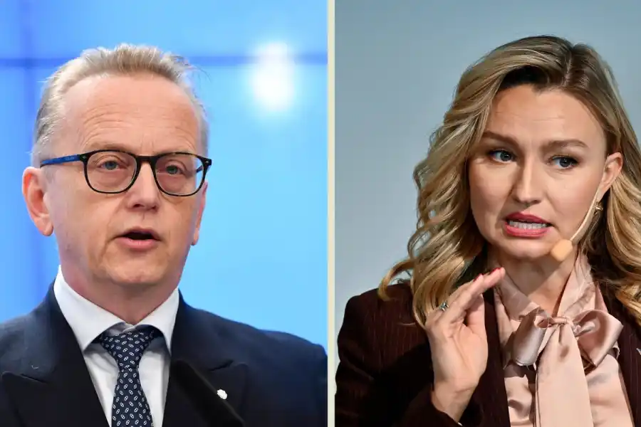 Fredrik Olovsson (S) och Ebba Busch (KD). Foto: TT.