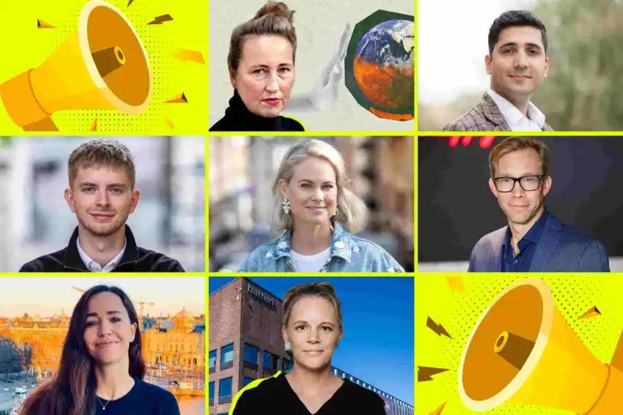 Anna Branten, Sohrab Fadai, Ludvig Strand, Camilla Bergman, Stefan Krook, Lydia Graflund och Jenny Holmström. Foto: Pressbilder.