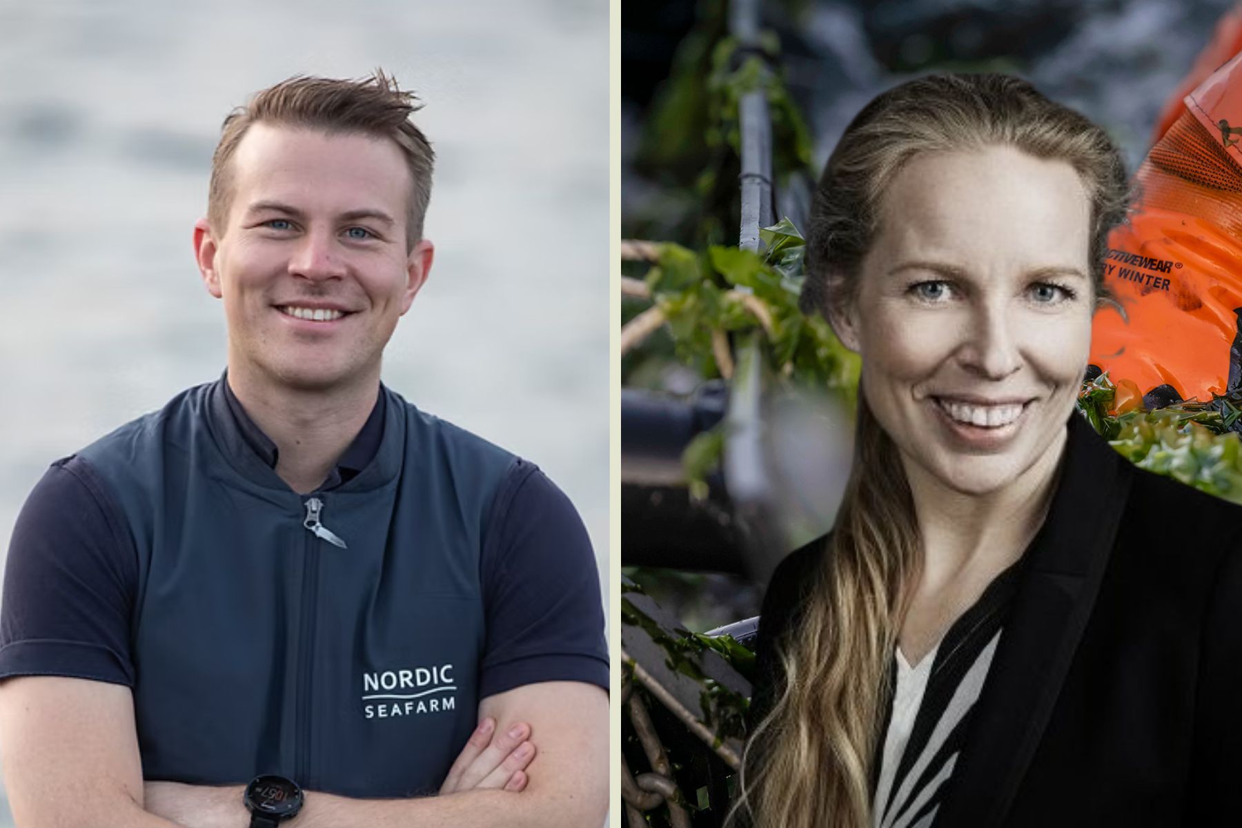 Simon Hilmersson, Nordic Seafarm, och Liselotte Tingvall, FutureLab & Partners. Foto: prwessbilder.