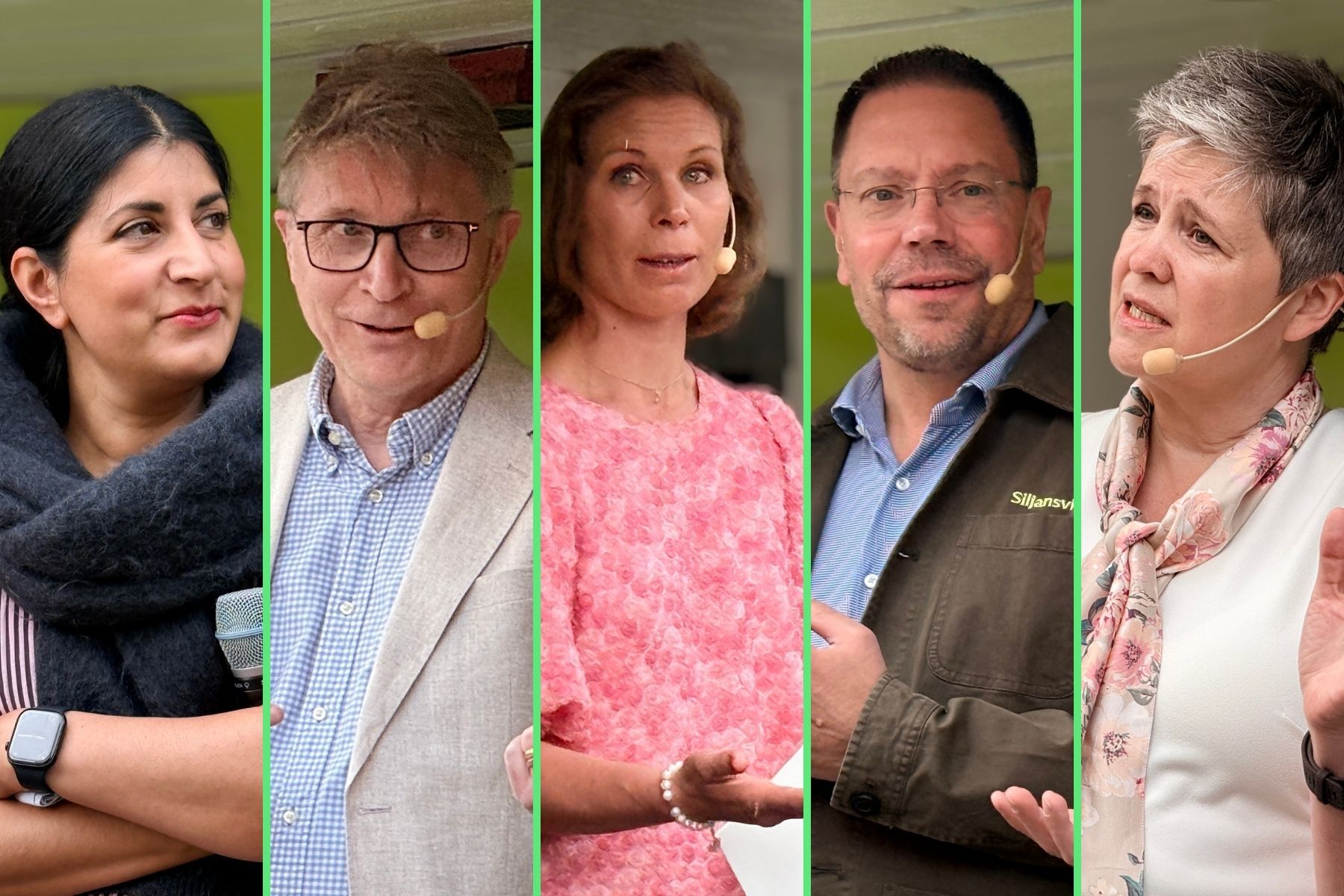 Roza Güclü Hedin (Mellansvenska Handelskammaren), Peter Dahl (Polhem Infra), Anna Jönsson (Storebrand Asset Management), Bengt Östling (Siljansvik) och Caroline Bertlin (Nordion Energi). Foto: Diana Demin.