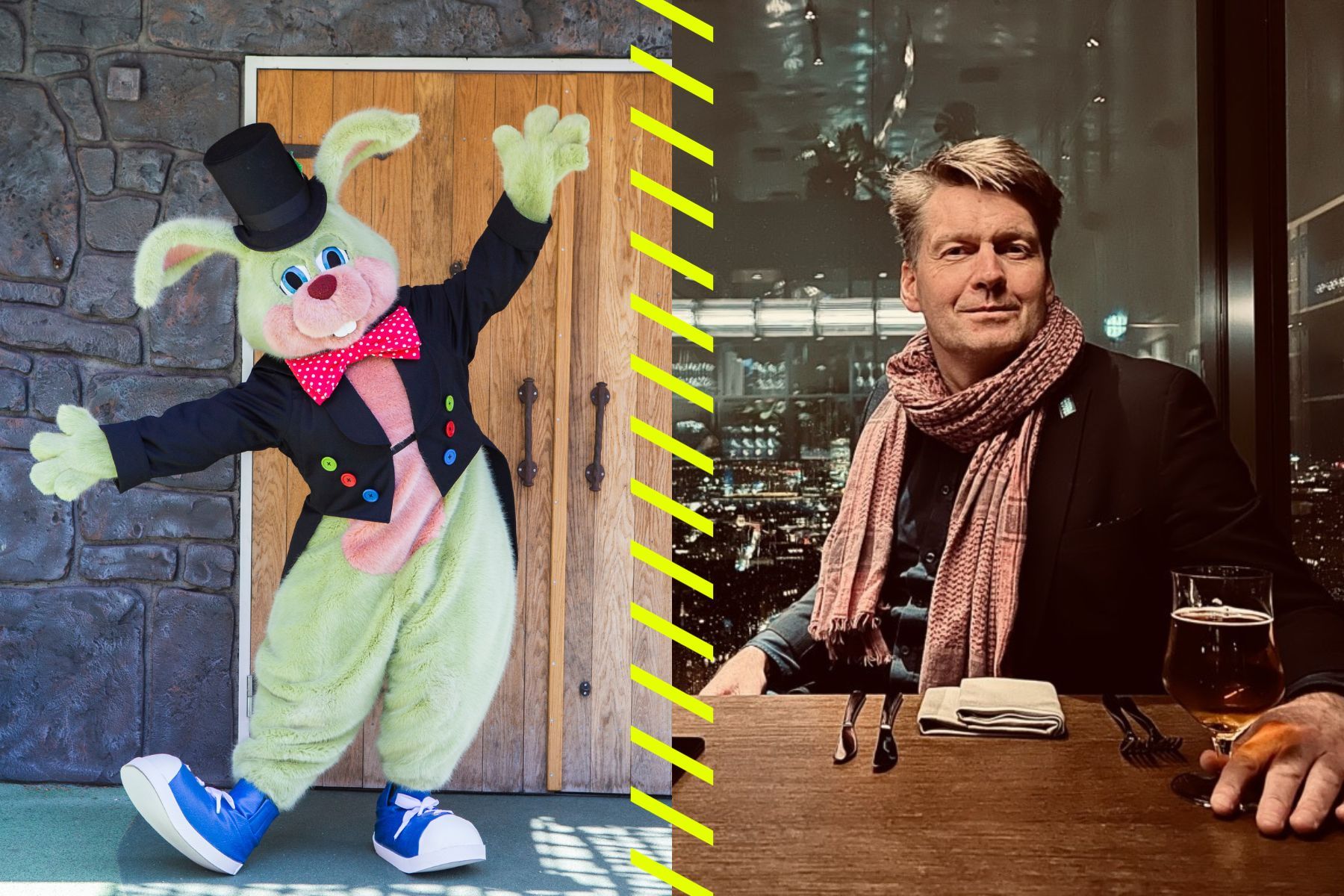 Lisebergskaninen och Emil Pettersen. Foto: Press/Privat