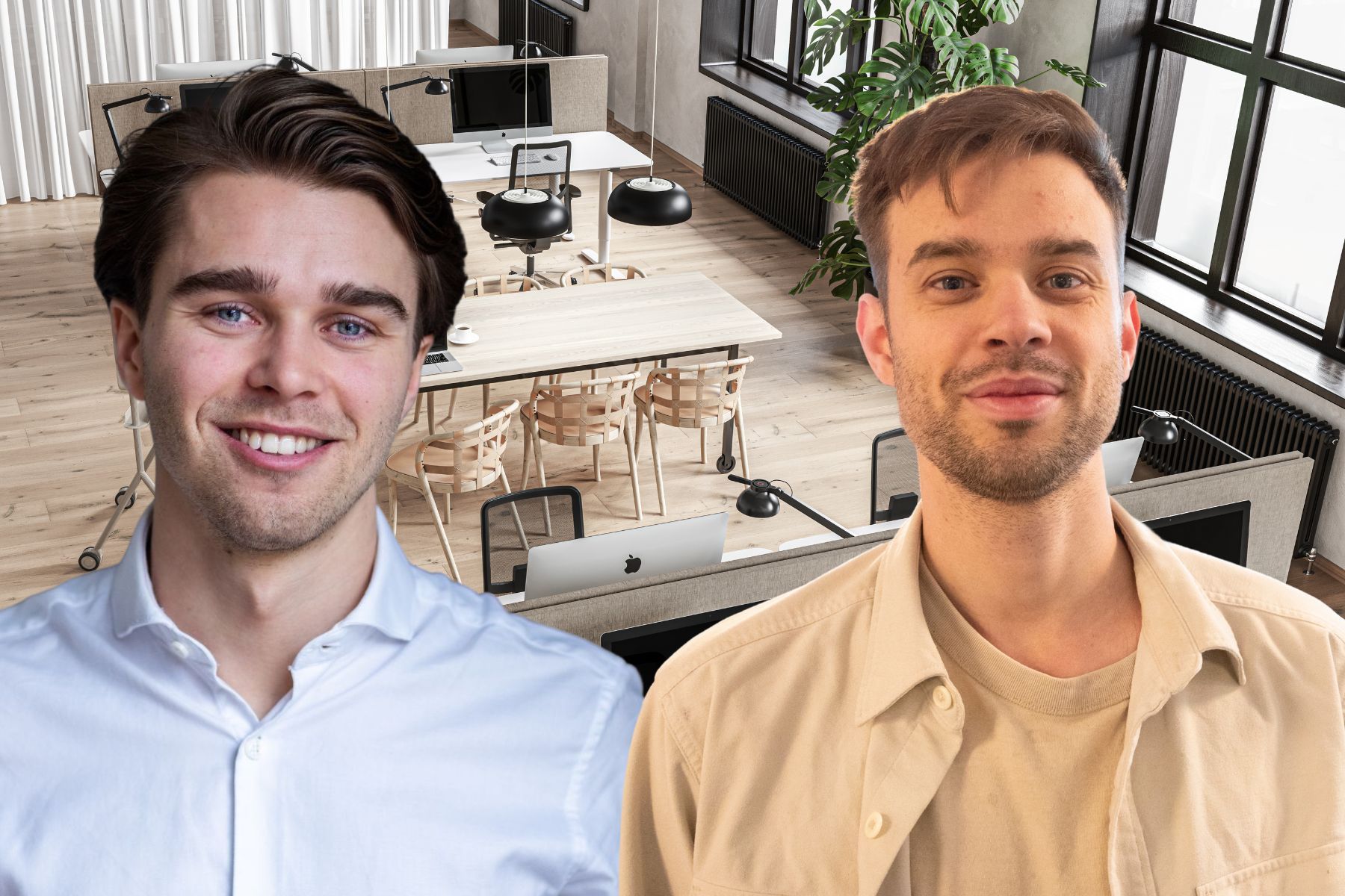 Emil Steenhouwer, vice vd på Nornorm och Anton Osika, grundare av Lovable. Foto: pressbilder / TT.