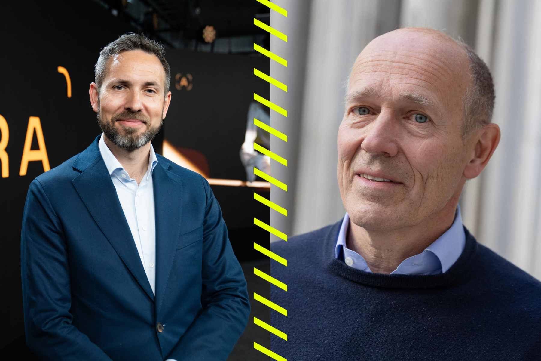 Martin Lewerth, vd för Aira, och Harald Mix, grundare av Vargas. Foto: press och Cornelia Jönsson/TT.