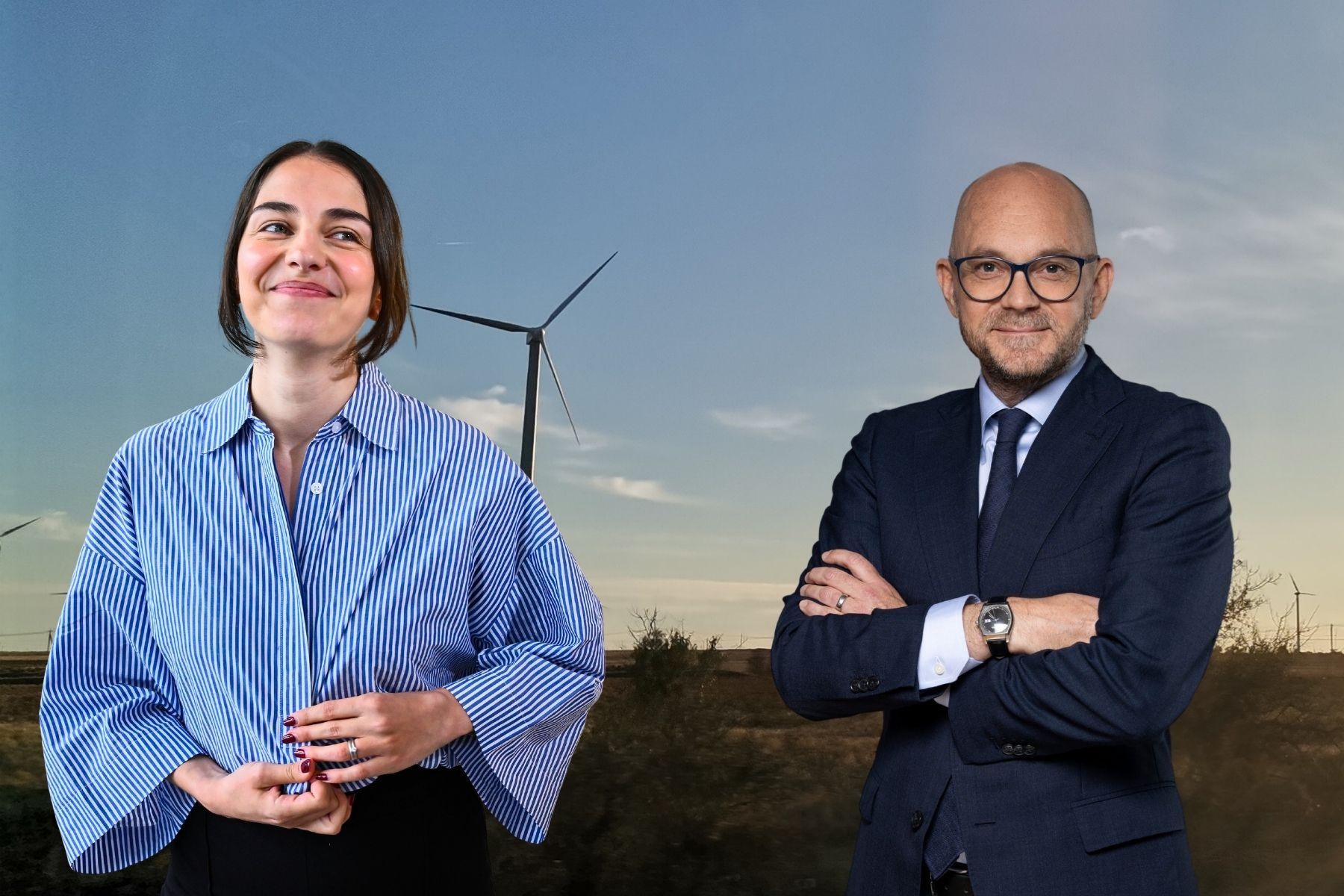 Romina Pourmokhtari (L) är nu tillbaka som klimatminister efter tre månaders föräldraledighet då partikollegan Johan Britz (L) varit vikarie. Foto: TT / Regeringen / Canva (montage).