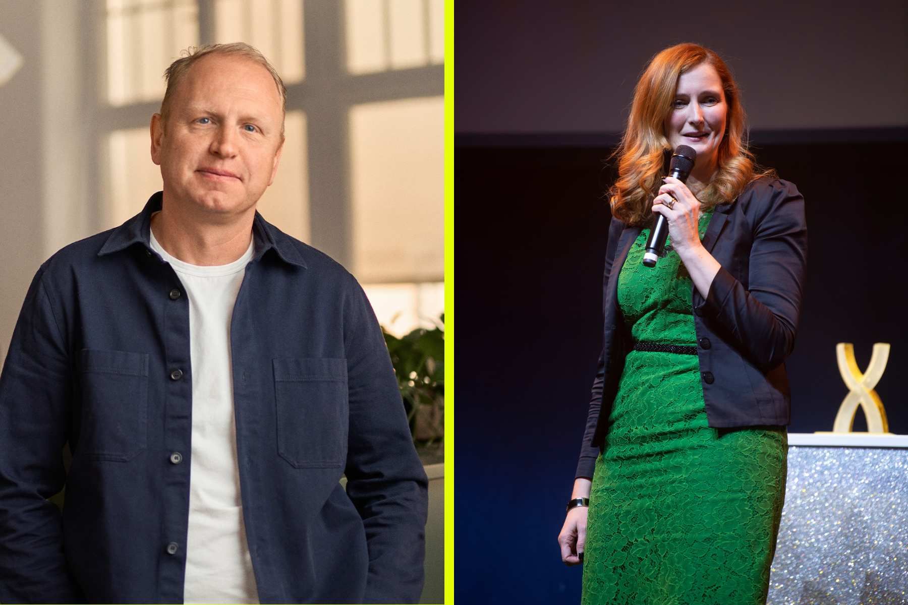 Henrik Henriksson, vd för H2 Green Steel, och Annica Bresky, ny styrelseledamot. Foto: pressbild och TT.