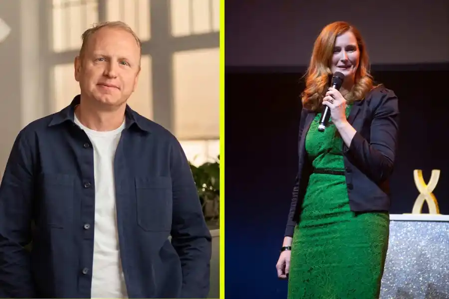 Henrik Henriksson, vd för H2 Green Steel, och Annica Bresky, ny styrelseledamot. Foto: pressbild och TT.
