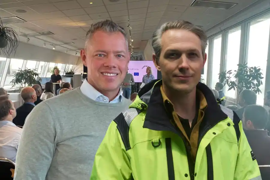 Magnus Lundin, EIT InnoEnergy och Patrik Möller, Corpower Ocean. Foto: Impact Loop / pressbild.