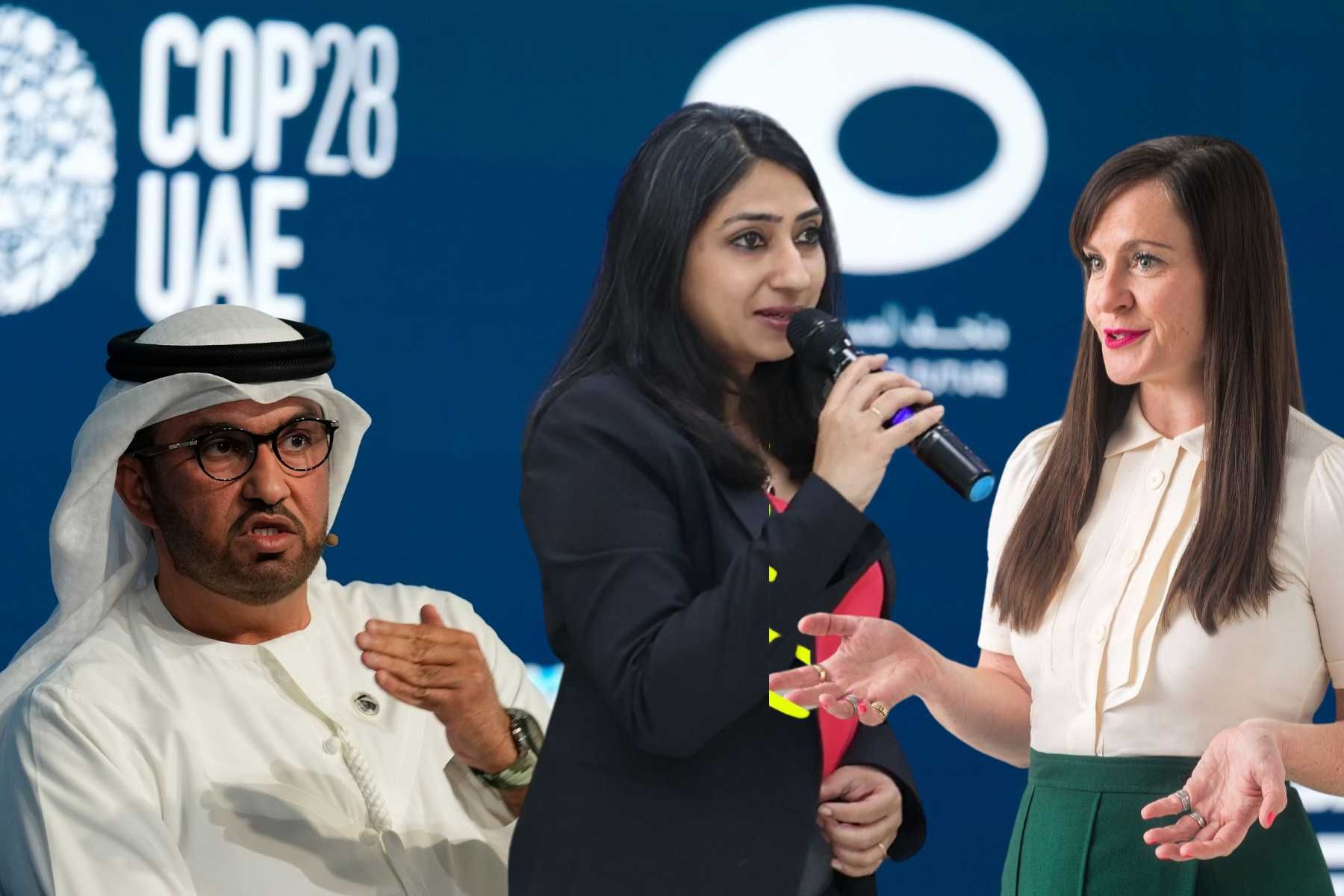 Sultan Al Jaber, Rupali Mehra (Spowdi) och Maggie Buggie (Normative). Foto: Press