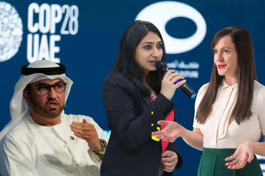 Sultan Al Jaber, Rupali Mehra (Spowdi) och Maggie Buggie (Normative). Foto: Press