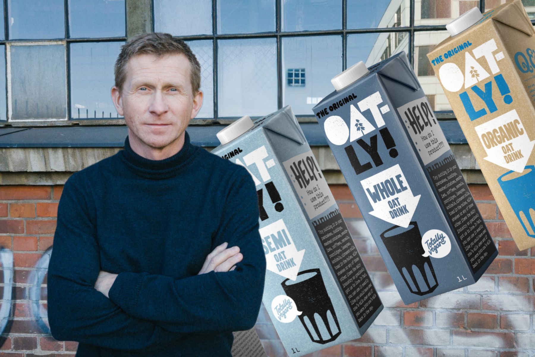 Martin Ringqvist på Oatly. Foto: Pressbild (montage).