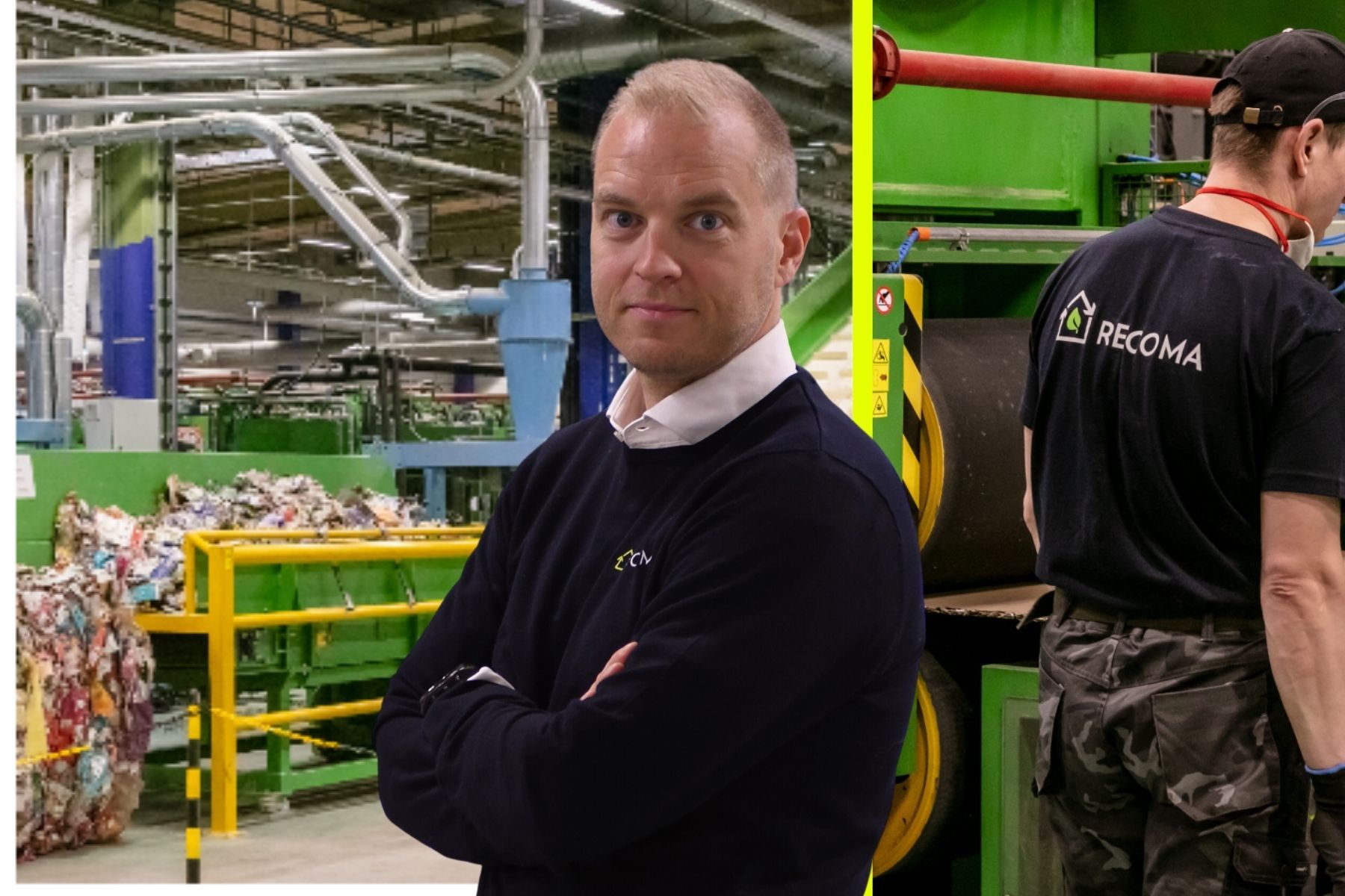 Joakim Jönsson, kommersiell chef på Recoma. Pressbilder (montage).